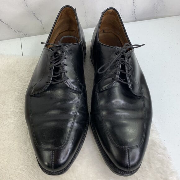 Allen Edmonds Delray Mens Black Leather Split Toe Shoes Sz 11 Made USA - Picture 1 of 16